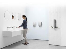 Efficient and sanitary hand drying with the Dyson Airblade V Hand Dryer Hu02